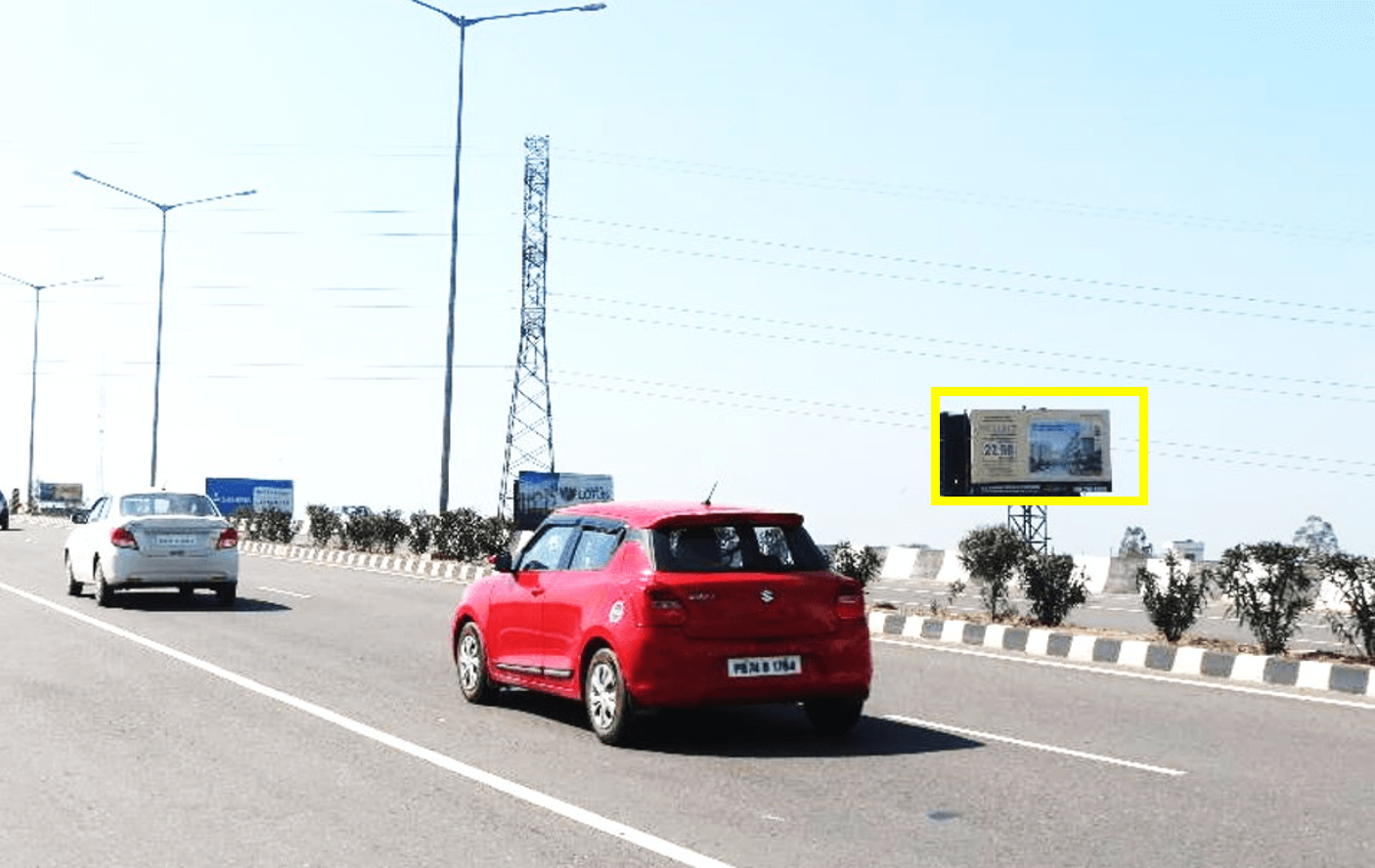 Unipole advertising at Banur Flyover Chandigarh To Patiala Highway, Banur